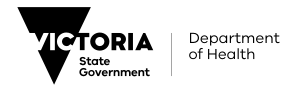Department of Health and Victorian State Government logos
